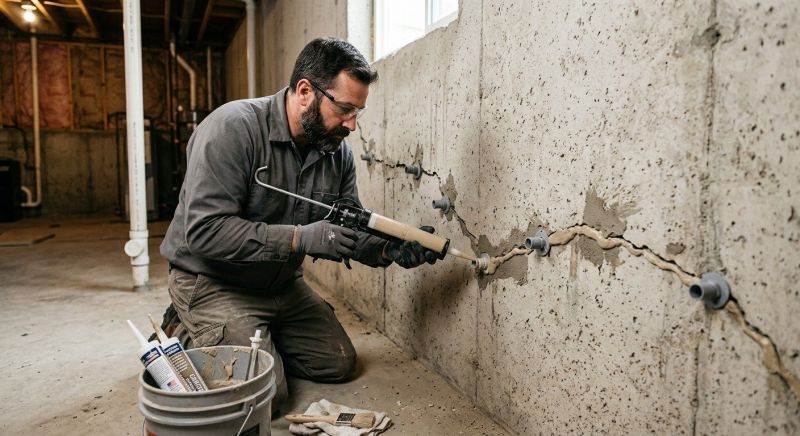 Basement Crack Repair in Mora, MN