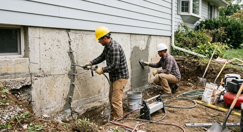 Concrete Foundation Repair in Grasston, MN