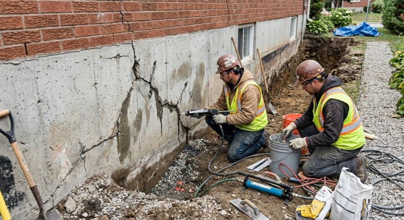 Cracked Foundation Repair in Brook Park, MN