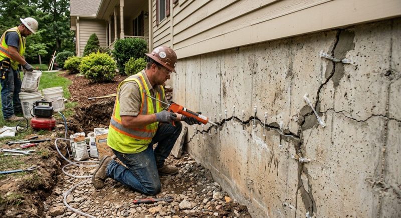 Cracked Foundation Repair in Brook Park, MN