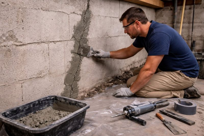 Foundation Crack Repair in Brook Park, MN
