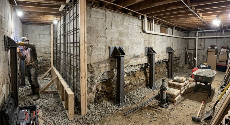Foundation Stabilizing in Grasston, MN
