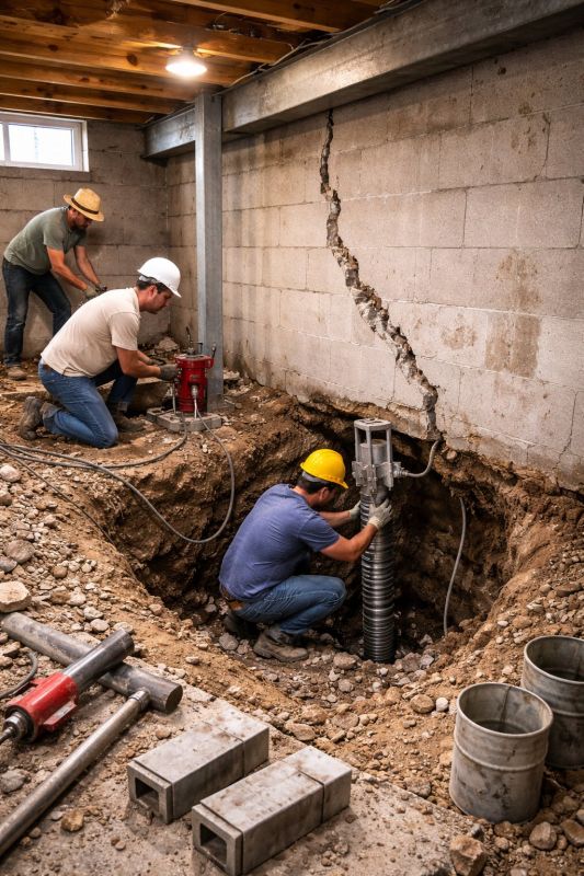 Foundation Structural Repair in Isanti County, MN
