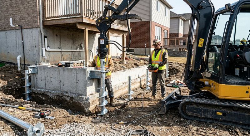 Helical Piers Installation in Mora, MN