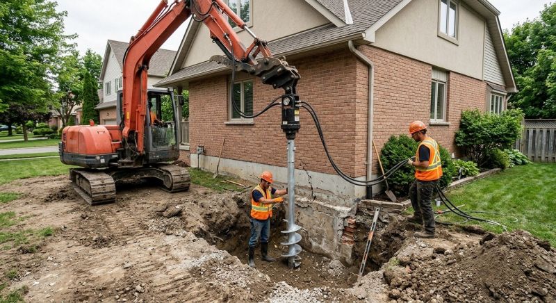 Helical Pile Installation in Mora, MN