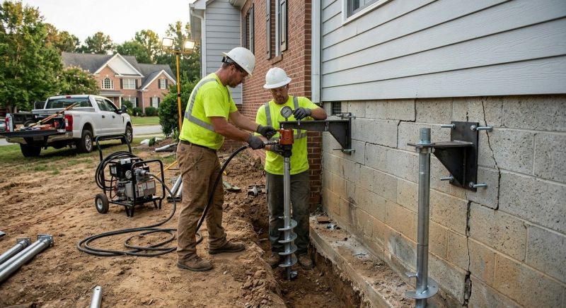 Helical Pile Installation in Mora, MN