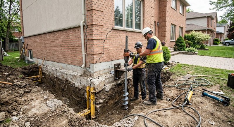 Sinking Foundation Repair in Grasston, MN