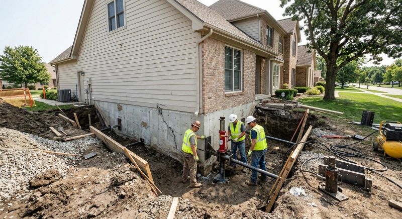 Sinking Foundation Repair in Grasston, MN