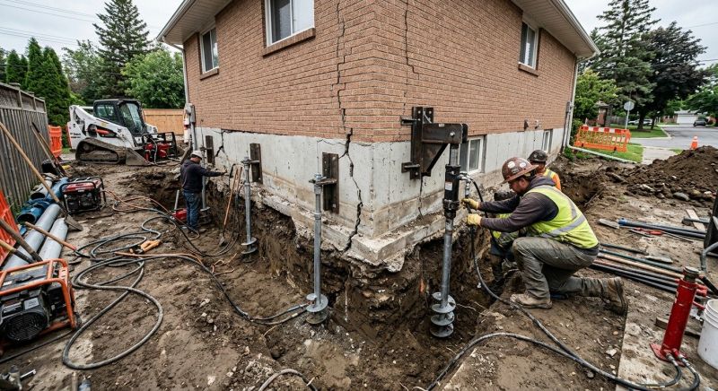 Sinking Foundation Repair in Hinckley, MN