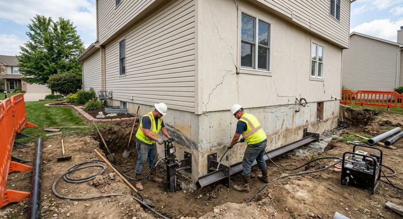 Sinking Foundation Repair in Hinckley, MN